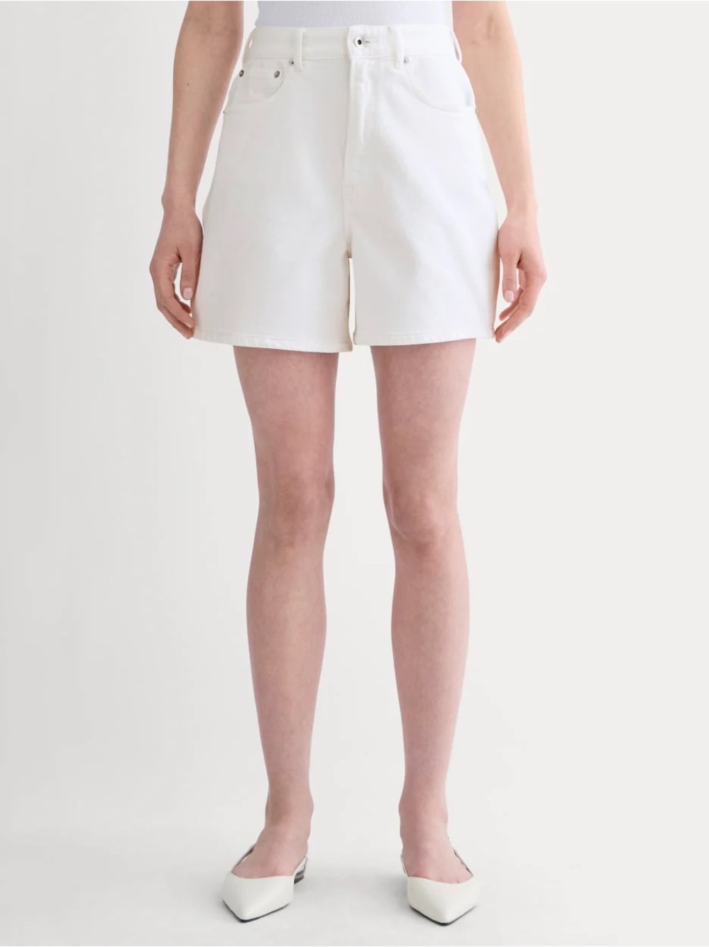 NWT Everlane White A line Denim Shorts